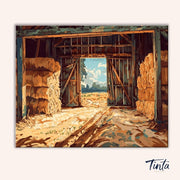 Sunlit Barn Passage paint by numbers kit