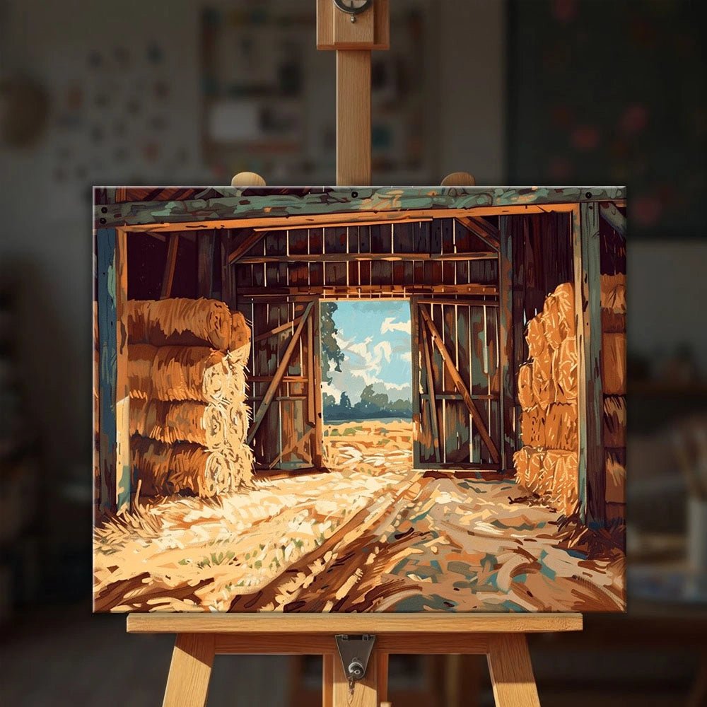 Sunlit Barn Passage paint by numbers kit