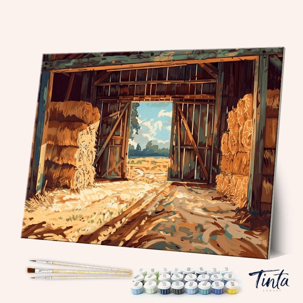 Sunlit Barn Passage paint by numbers kit