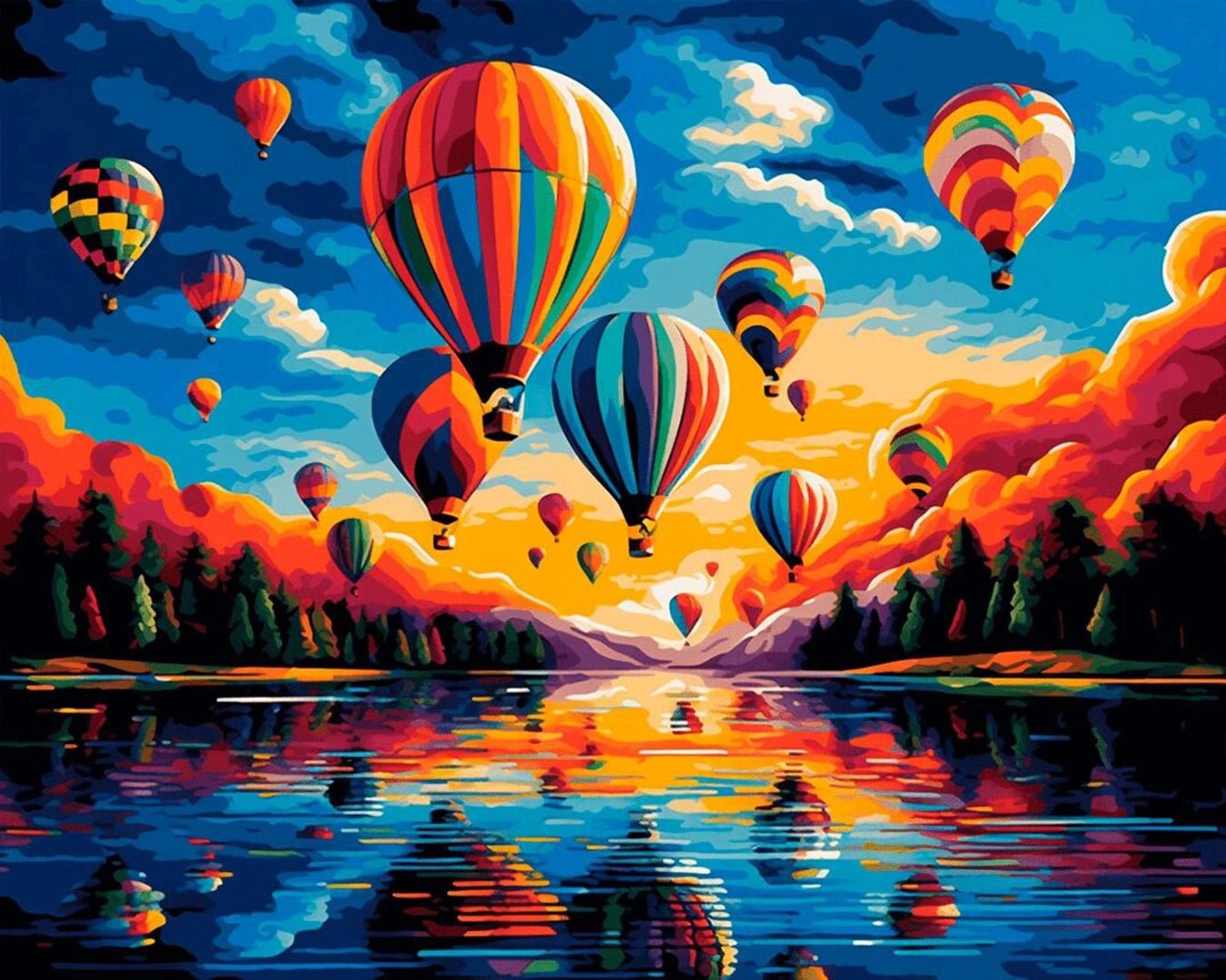 Sunset Ascension paint by numbers kit
