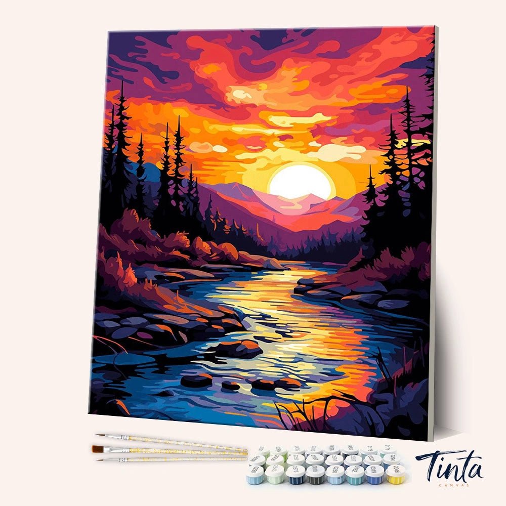 Ember River Valley paint by numbers kit