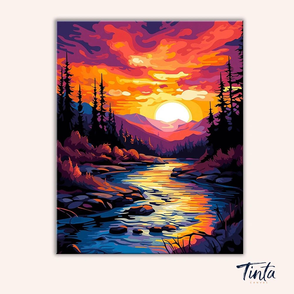 Ember River Valley paint by numbers kit