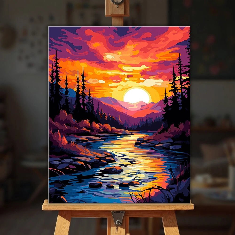 Ember River Valley paint by numbers kit