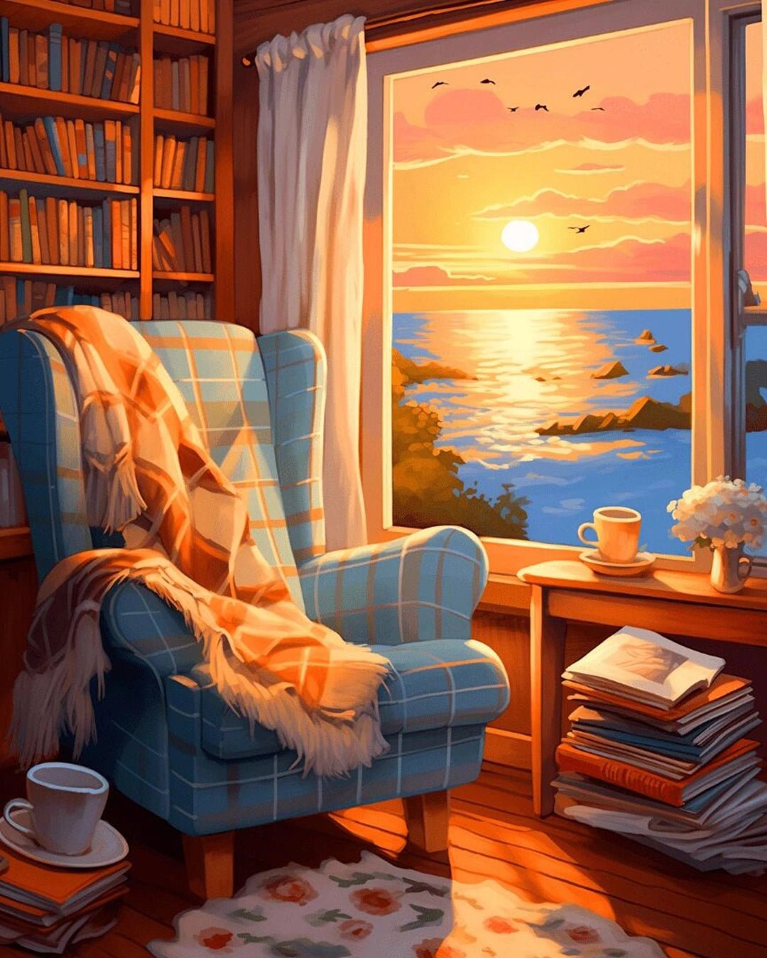 Sunset Serenity paint by numbers kit