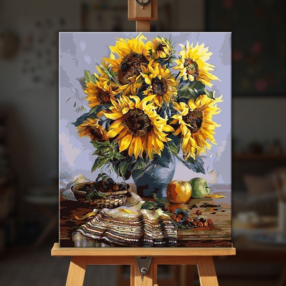 Golden Harvest Bloom paint by numbers kit