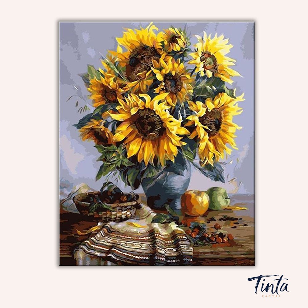 Golden Harvest Bloom paint by numbers kit