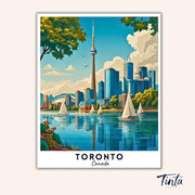 Toronto - Travel Poster paint by numbers kit
