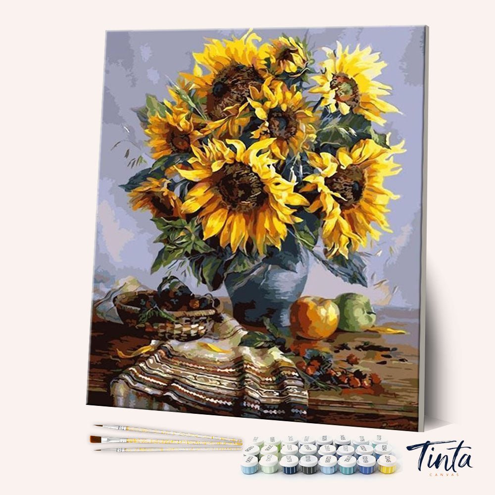 Golden Harvest Bloom paint by numbers kit