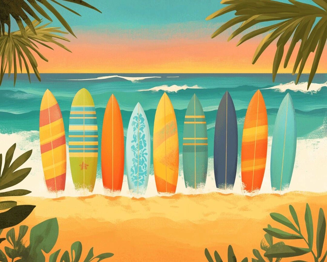 Surfing Trip paint by numbers kit