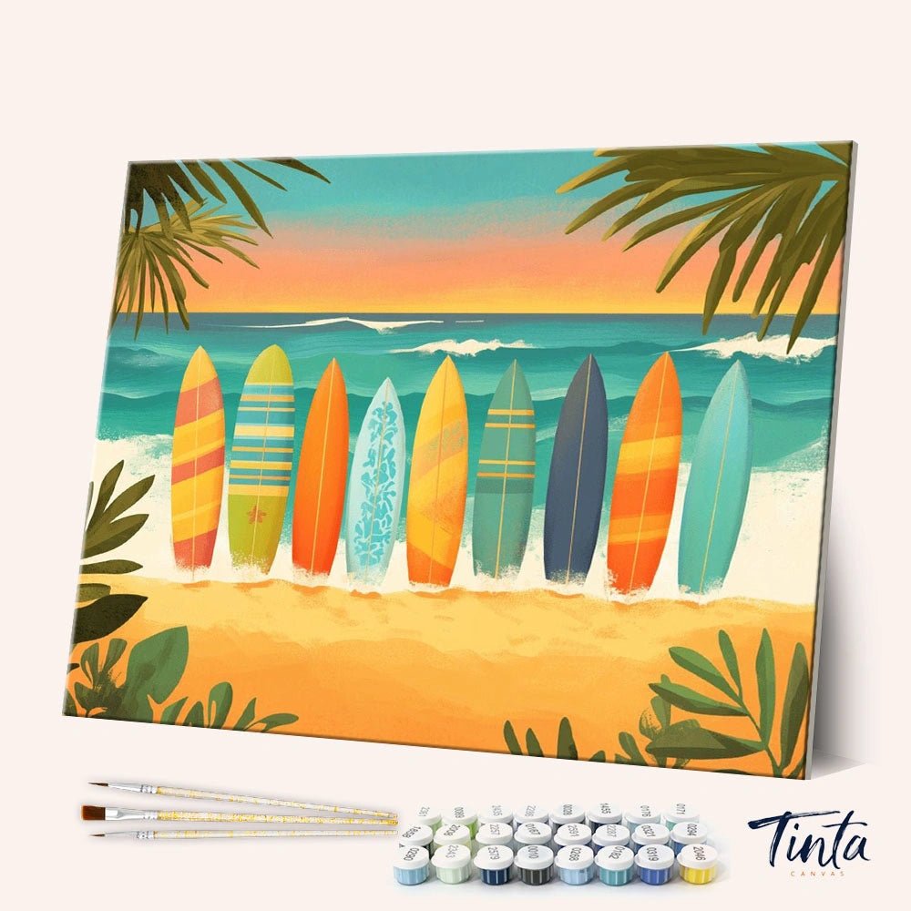 Surfing Trip paint by numbers kit