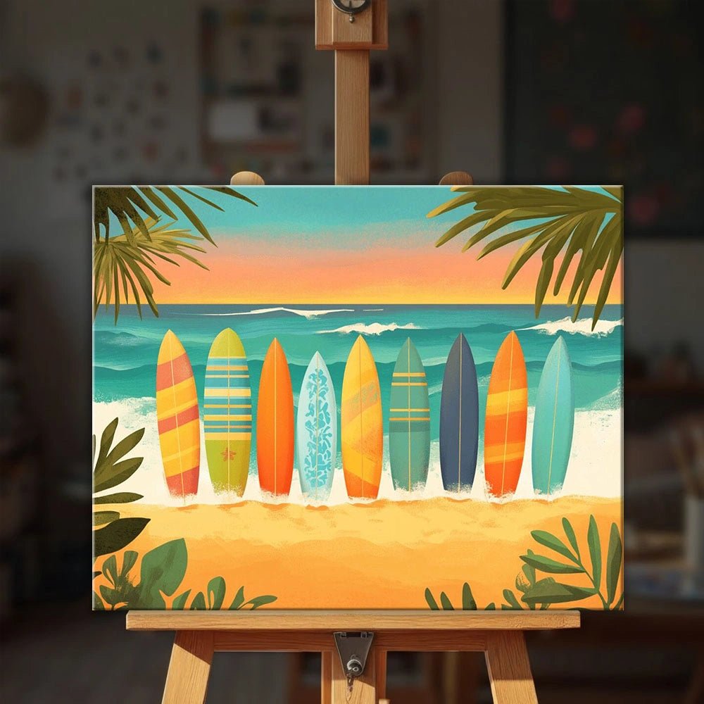 Surfing Trip paint by numbers kit