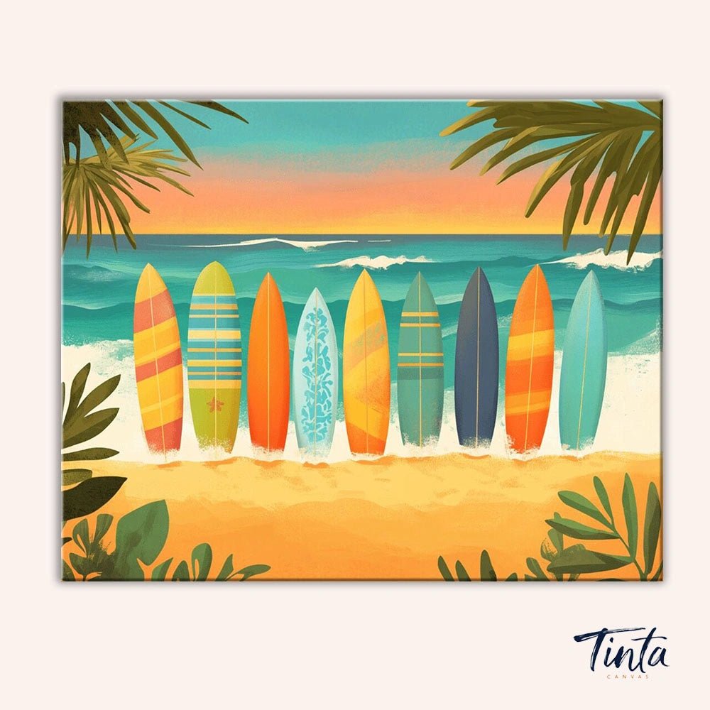 Surfing Trip paint by numbers kit