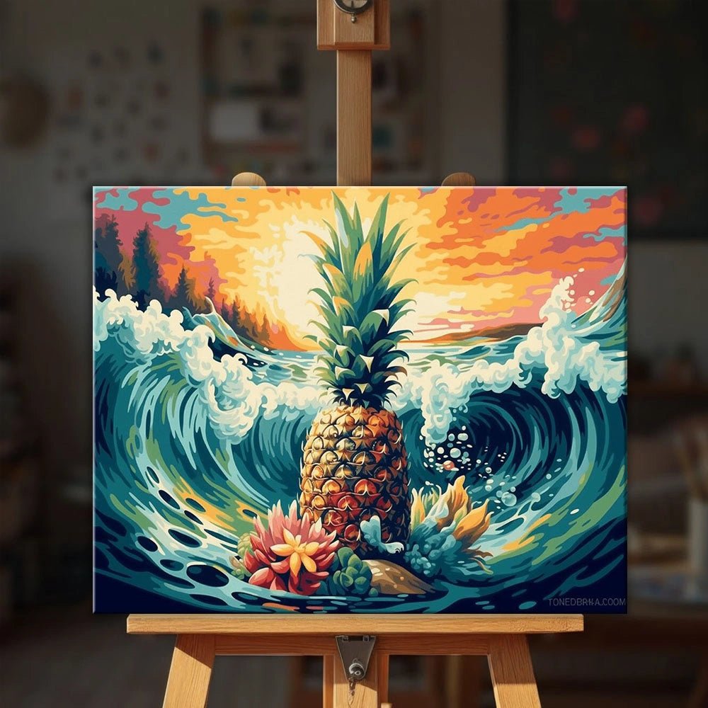 Island Pineapple paint by numbers kit