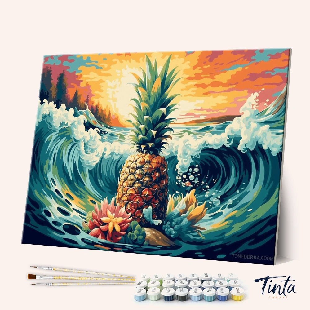 Island Pineapple paint by numbers kit
