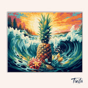 Island Pineapple paint by numbers kit