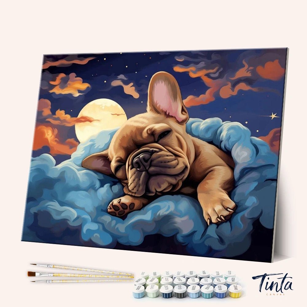 Sweet Dreams Pup paint by numbers kit