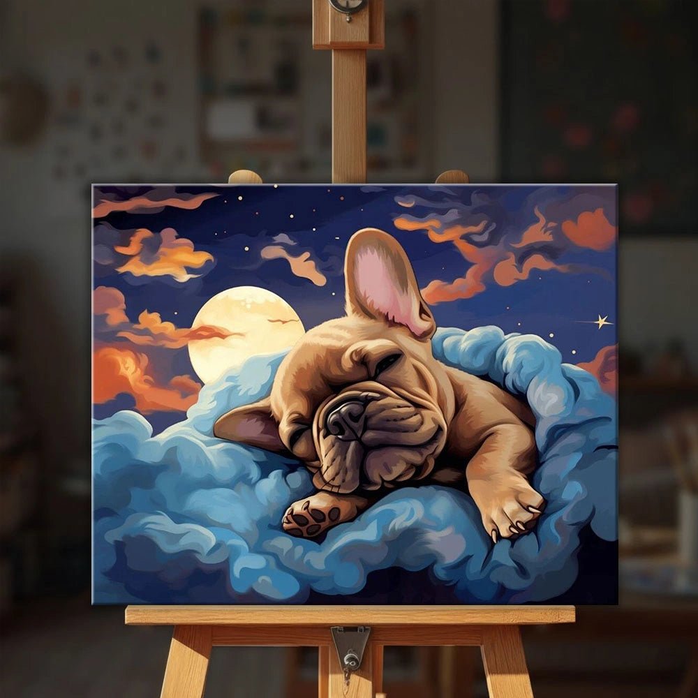 Sweet Dreams Pup paint by numbers kit