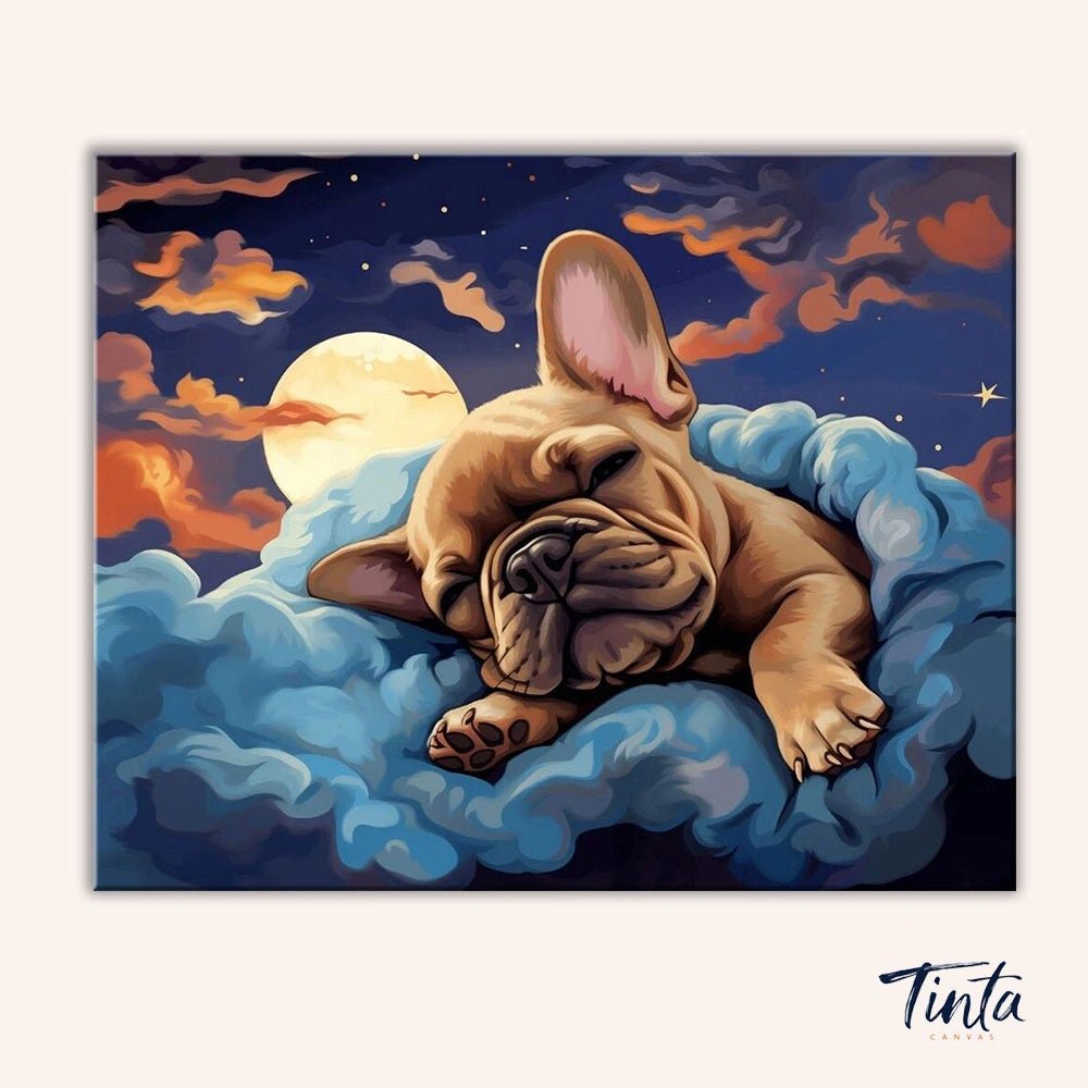 Sweet Dreams Pup paint by numbers kit