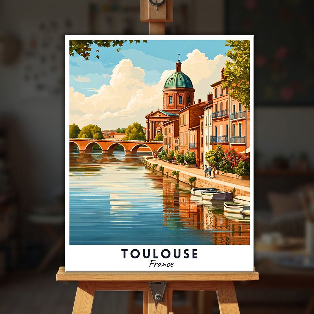 Toulouse - Travel Poster paint by numbers kit