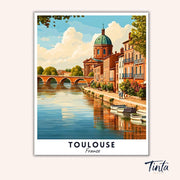 Toulouse - Travel Poster paint by numbers kit