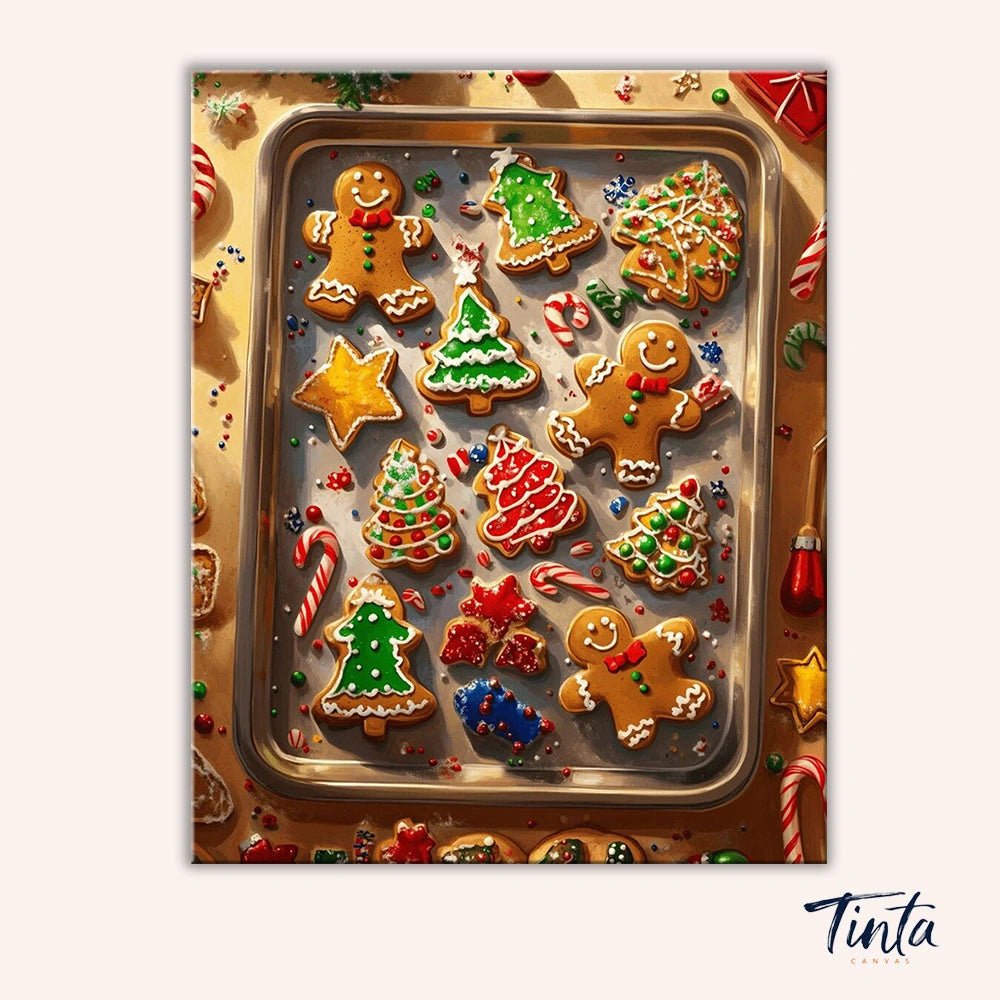 Holiday Cookies paint by numbers kit