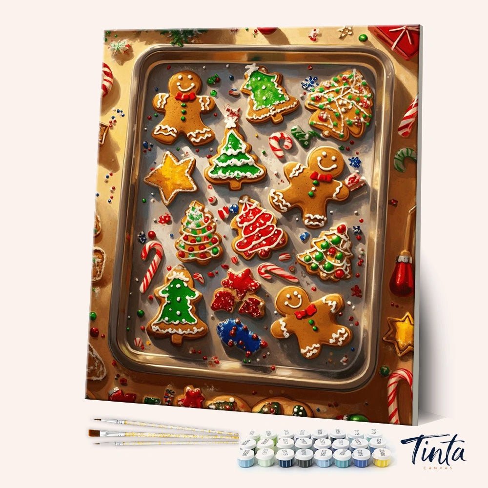 Holiday Cookies paint by numbers kit