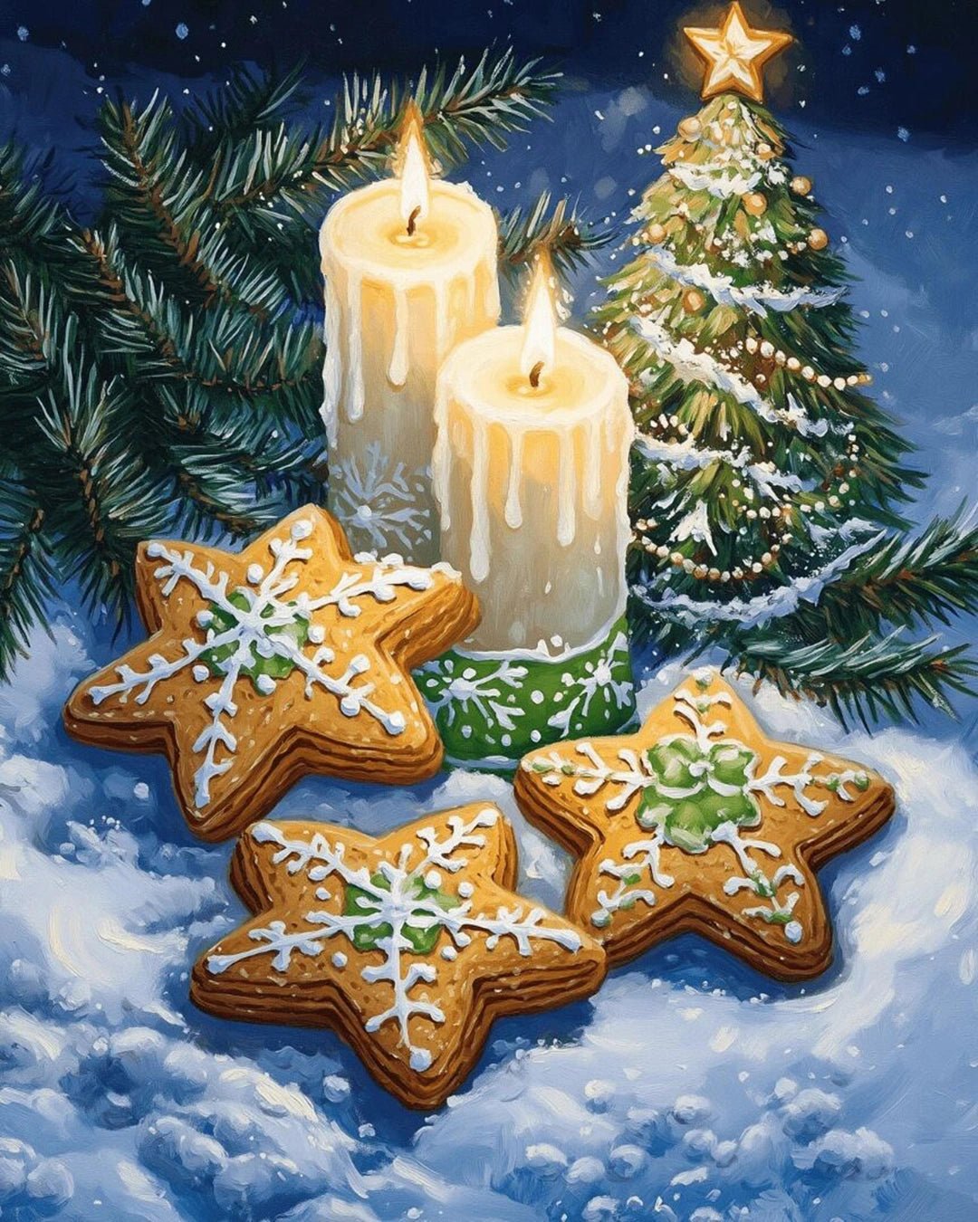 Candlelit Cookies paint by numbers kit