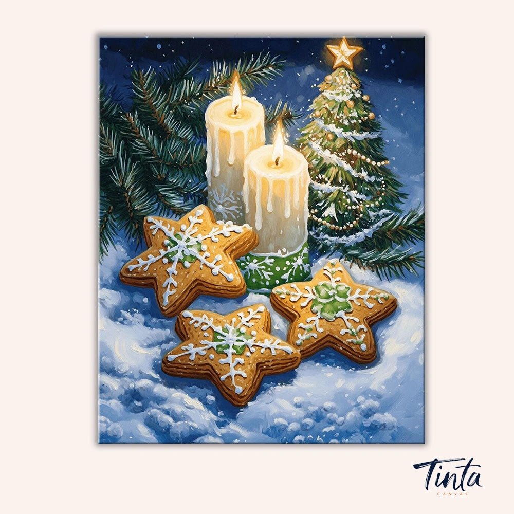 Candlelit Cookies paint by numbers kit