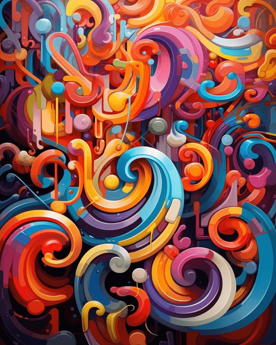Spiral Play paint by numbers kit