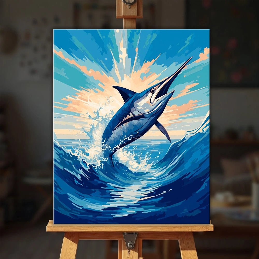 Ocean Strike paint by numbers kit