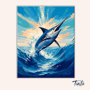 Ocean Strike paint by numbers kit