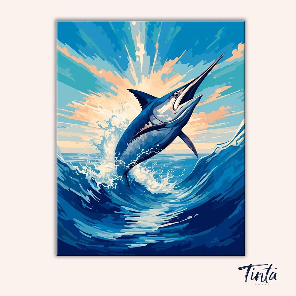Ocean Strike paint by numbers kit