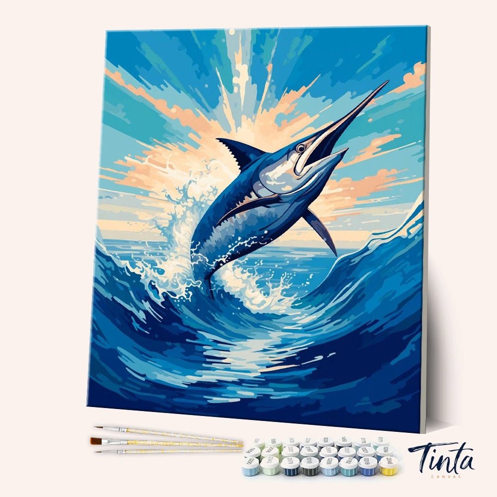 Ocean Strike paint by numbers kit