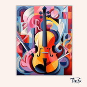 Colorful Violin paint by numbers kit