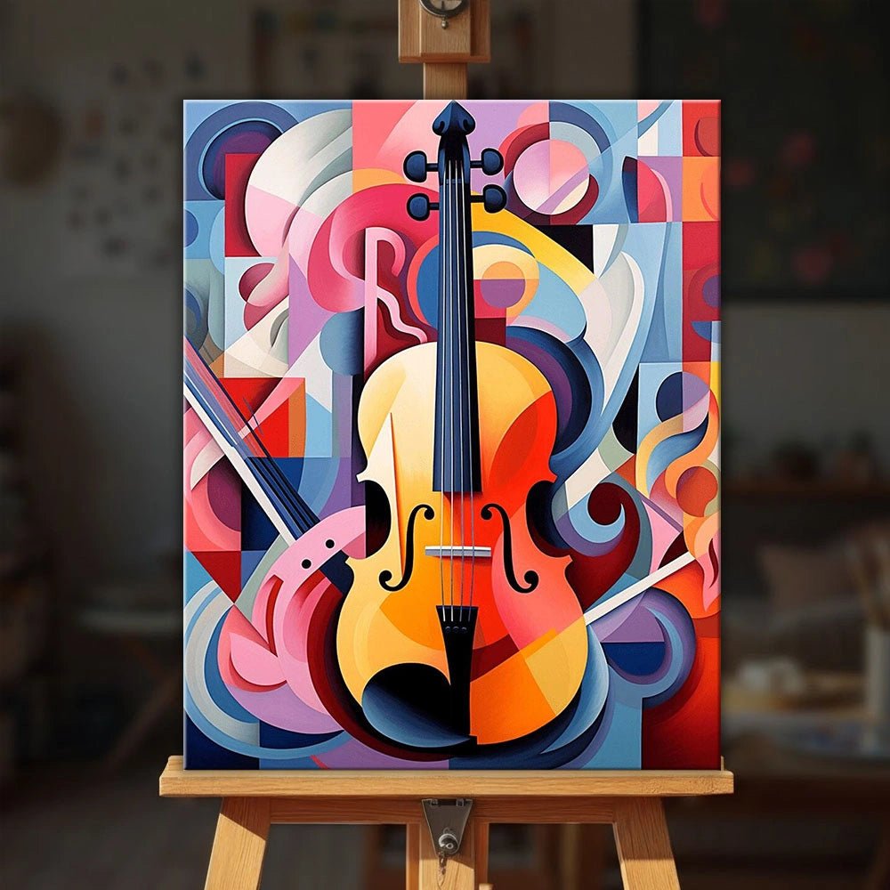 Colorful Violin paint by numbers kit