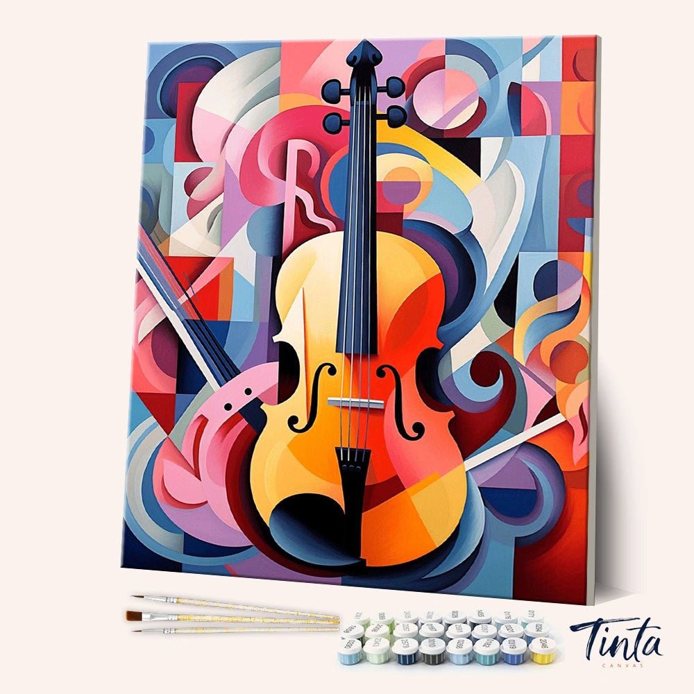 Colorful Violin paint by numbers kit