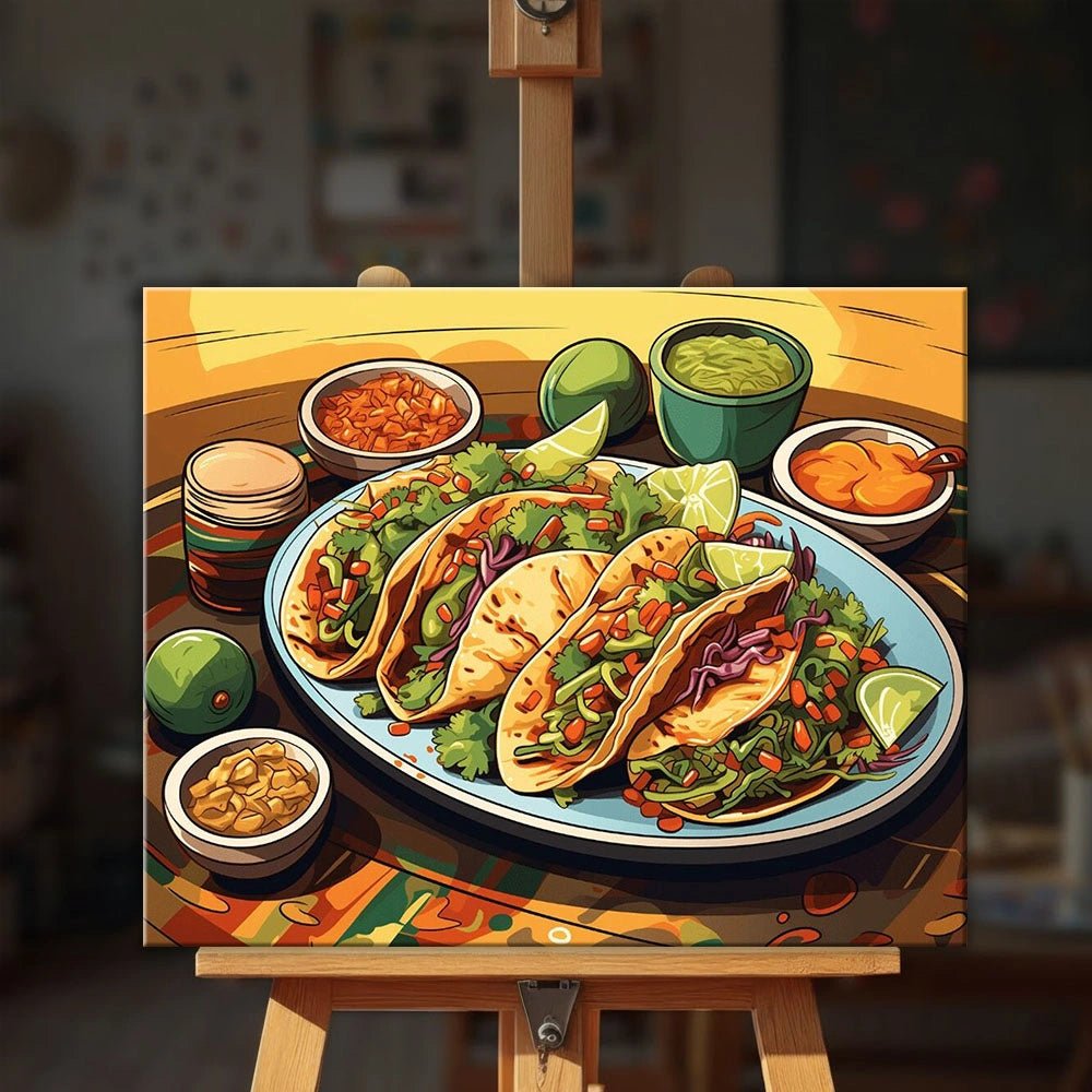 Taco Night paint by numbers kit