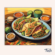 Taco Night paint by numbers kit