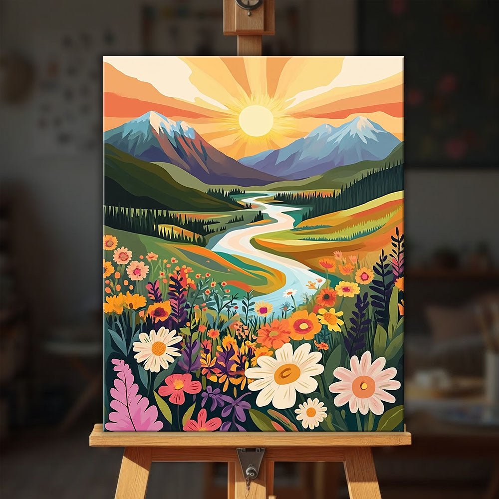 Sun - Kissed Fields paint by numbers kit