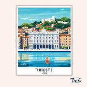 Trieste - Travel Poster paint by numbers kit