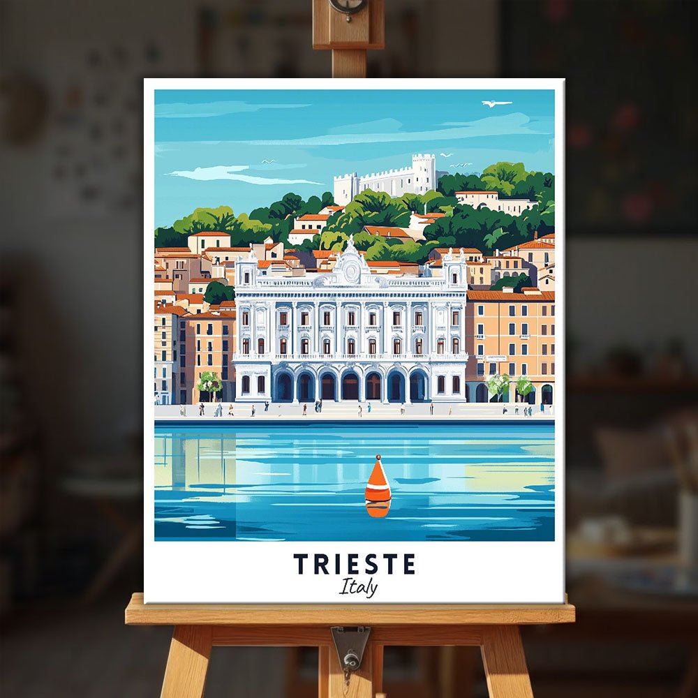 Trieste - Travel Poster paint by numbers kit