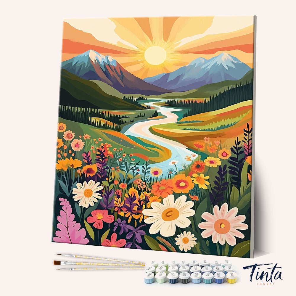 Sun - Kissed Fields paint by numbers kit