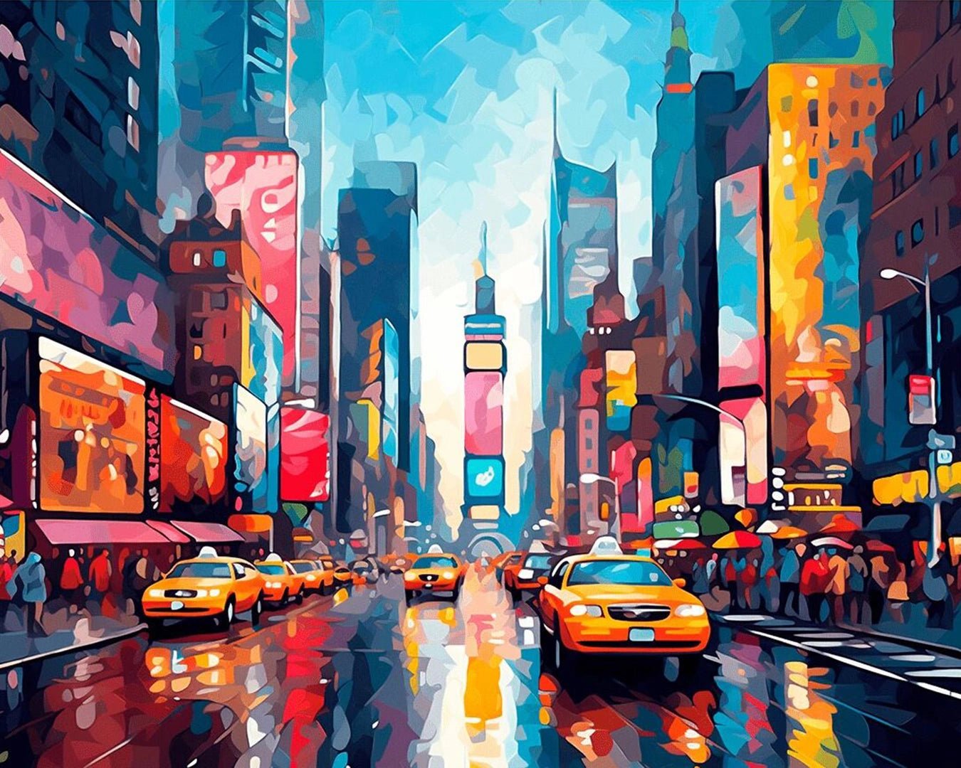 City Rush paint by numbers kit
