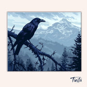 Mountain Raven paint by numbers kit