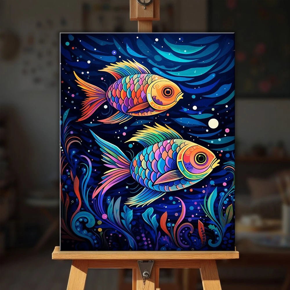 Midnight Koi Dance paint by numbers kit