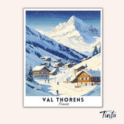 Val Thorens - Travel Poster paint by numbers kit