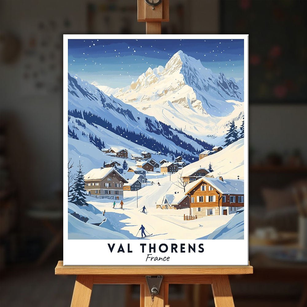 Val Thorens - Travel Poster paint by numbers kit