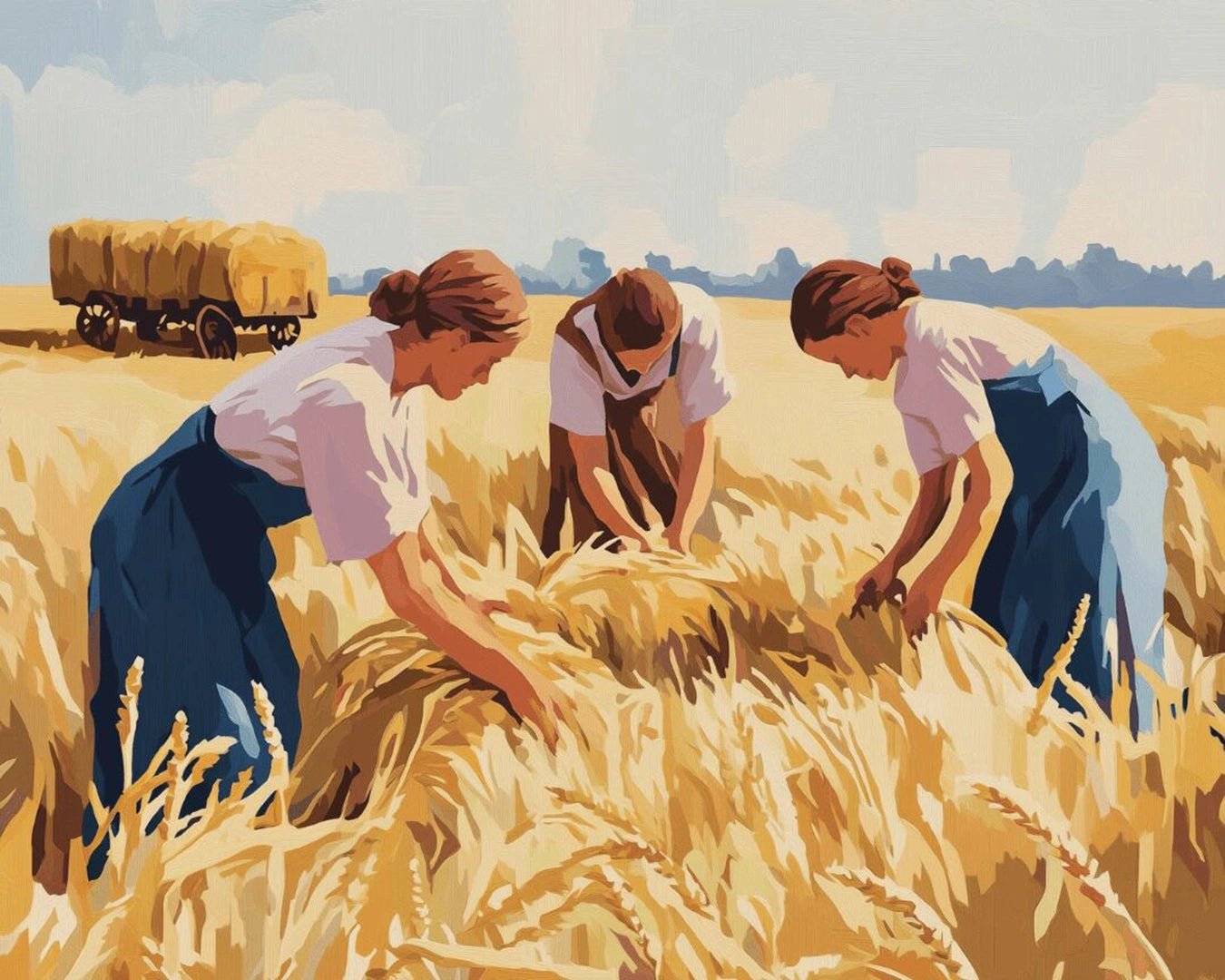 The Gleaners paint by numbers kit