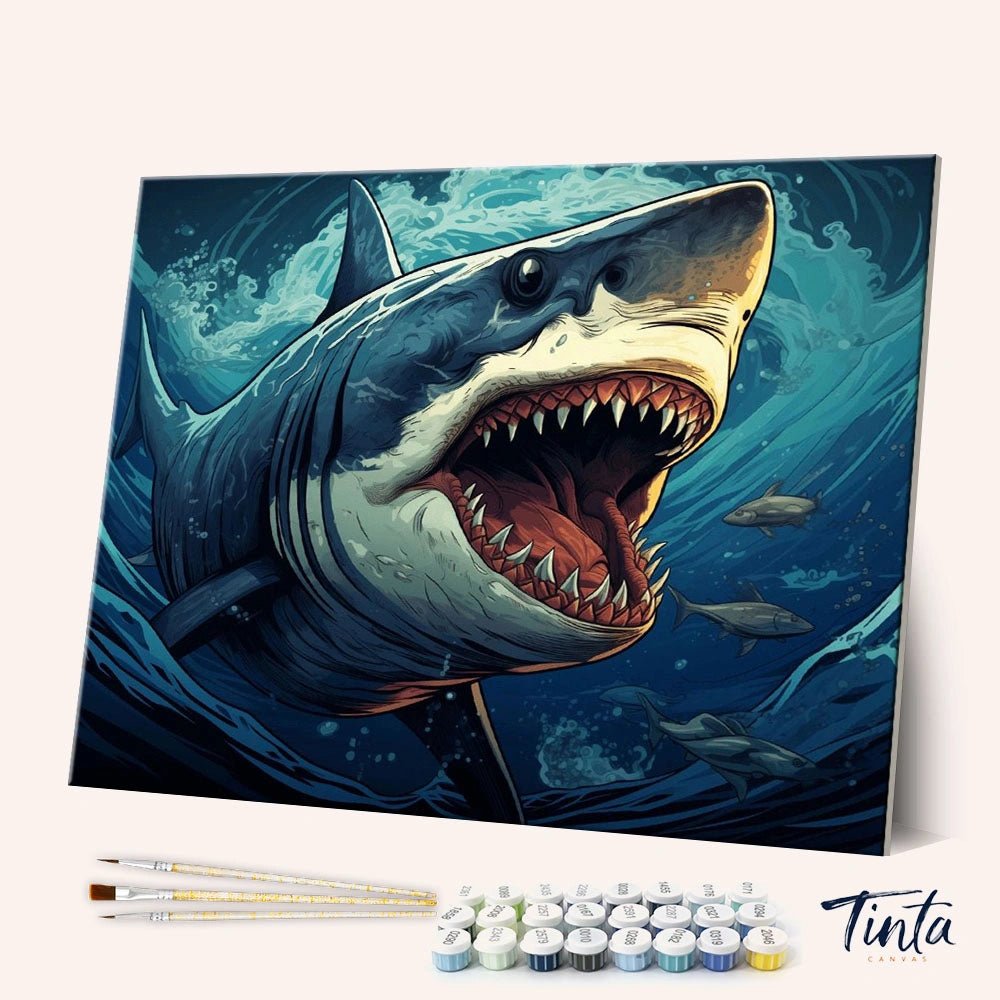 Great White Surge paint by numbers kit