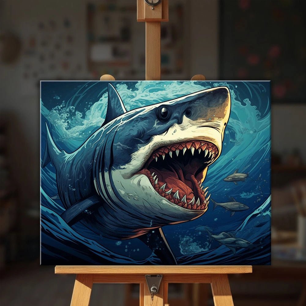 Great White Surge paint by numbers kit